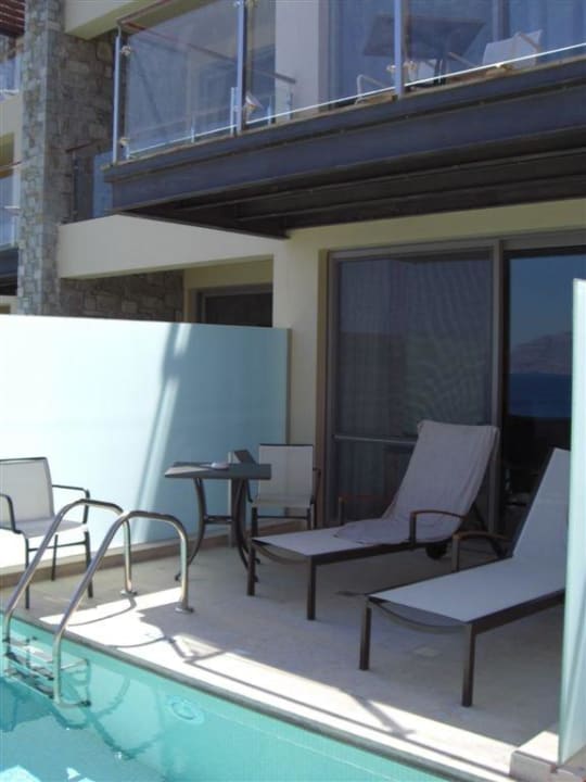 Terrasse mit Liegen Lindos Blu, Luxury Hotel & Suites - Adults only