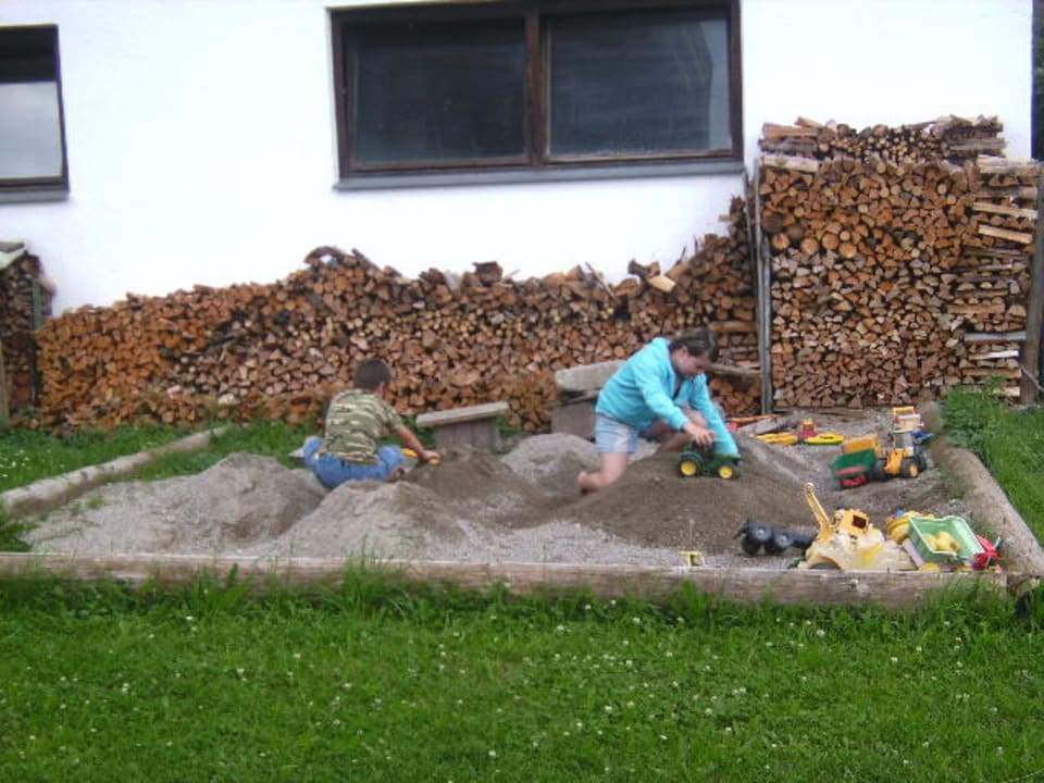 Sandhaufen Spielplatz Ferienwohnungen Waldschönau