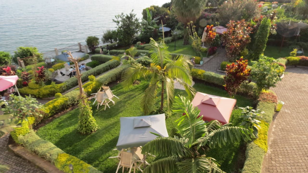 Blick in den Garten Hotel Centre d'Accueil Caritas Goma