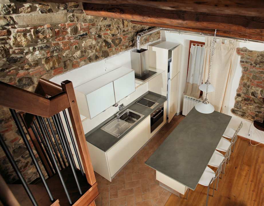 Alcova Cucina dal soppalco Apartments Boccatorta