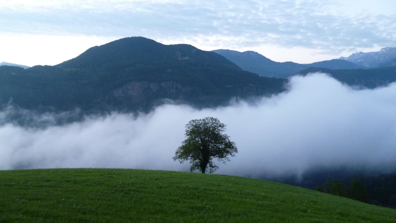 Ausblick morgens gegen 5 Uhr Hotel-Chalet Pennhof