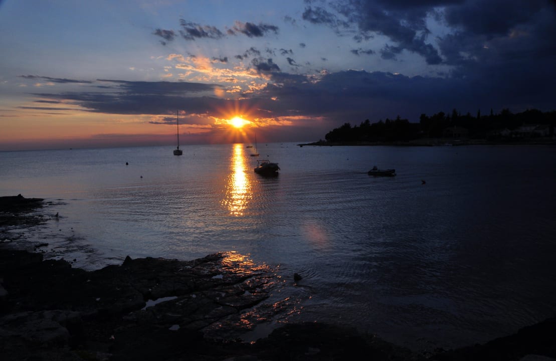 Blick am Abend von der Terrasse Hotel Zlatna Vala