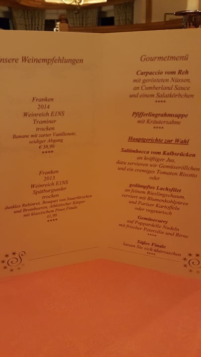 Restaurant Schlosshotel Holzrichter