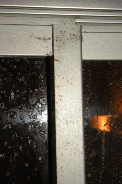 Schimmel/Dreck an der Duschtrennwand Panoramahotel Fohlenhof