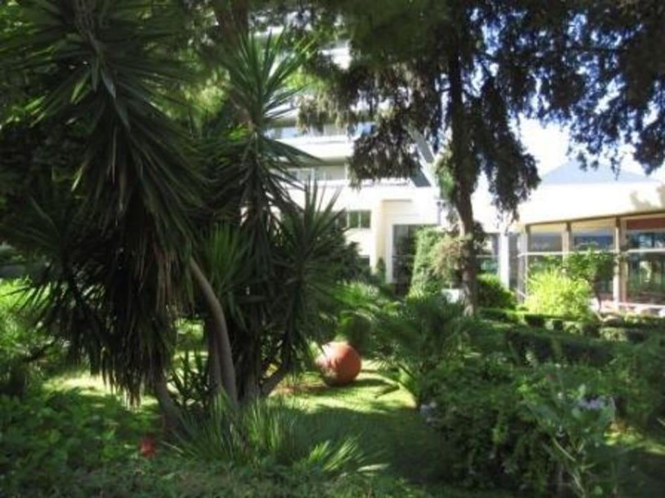 Detail des schön angelegten Gartens  Dionysos Hotel