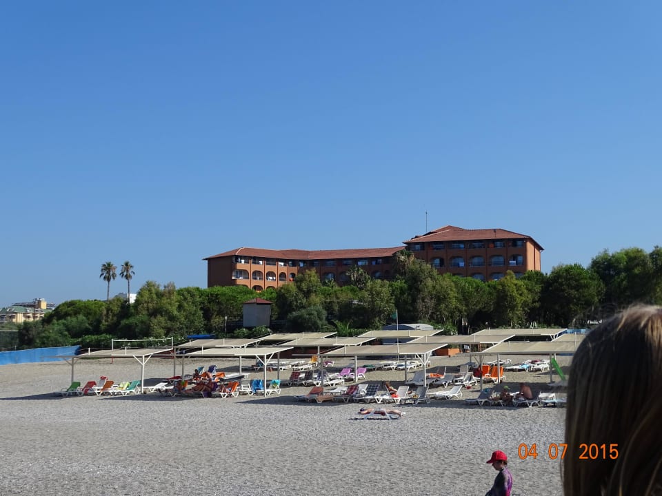 Liegen am Strand Club Turtas Beach Hotel