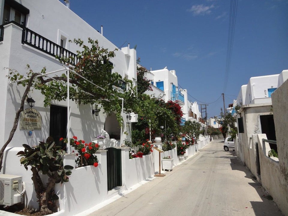Blick von der Frühstücksterrasse Hotel Artemis