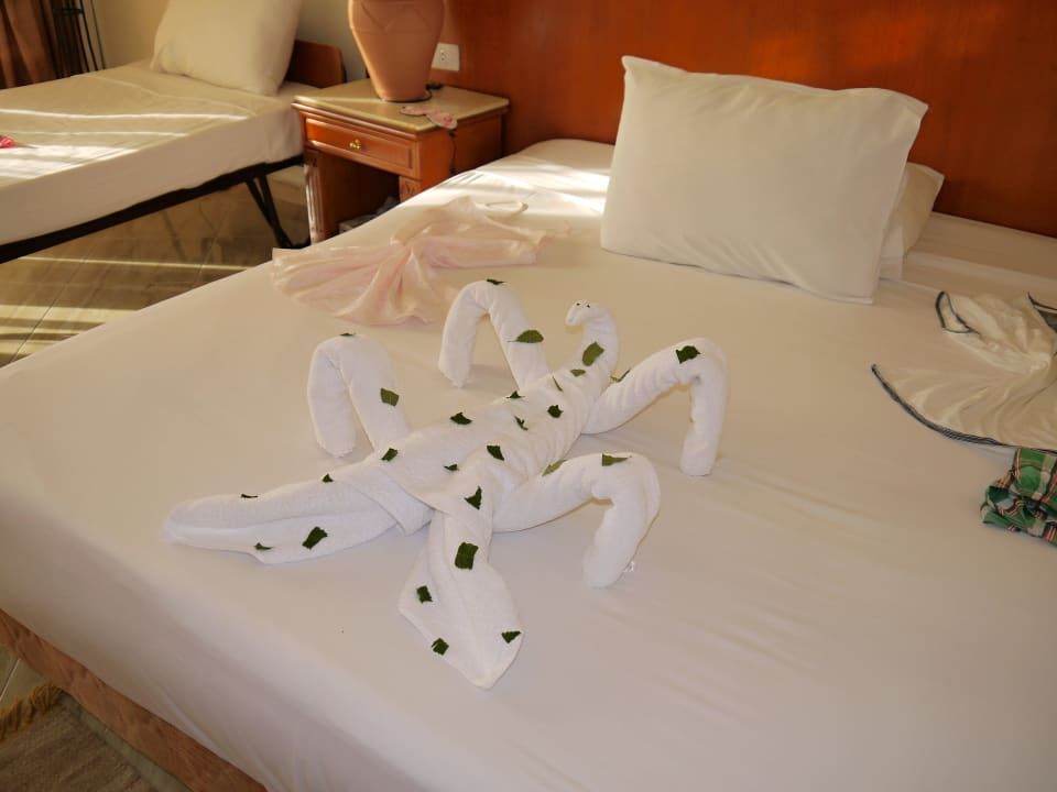 Kudlanka z ručníků Malikia Resort Abu Dabbab
