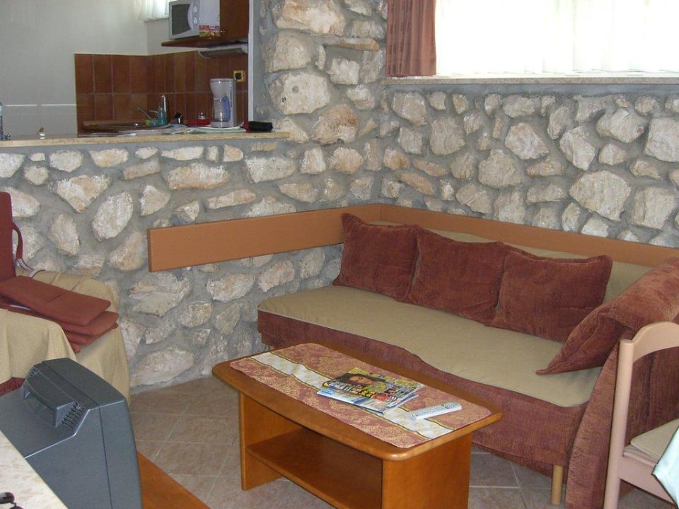 Wohnzimmer in der Villa Apartments Bellevue Plava Laguna