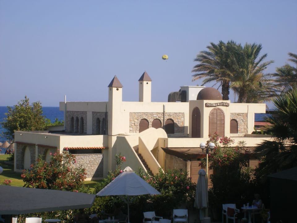 Halbpensions- Taverne von hinten Olympos Beach Hotel