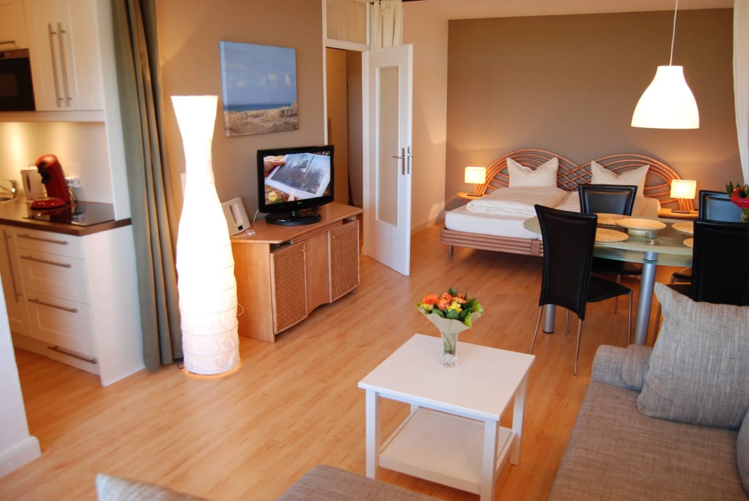 Wohn- Schlafzimmer Ferienwohnungen Heiligenhafen Kemper's Apart