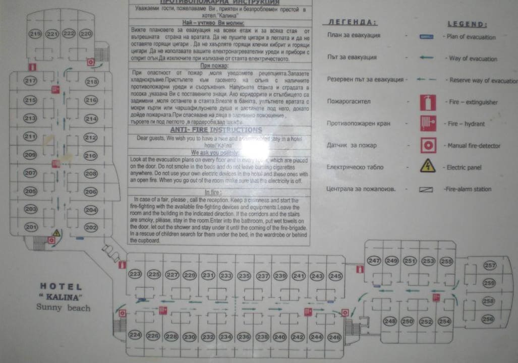 Lagebild der 2.Etage MPM Hotel Kalina Garden