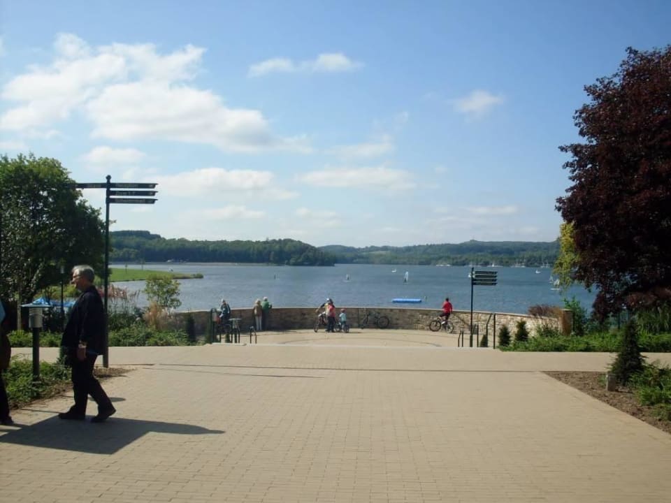 Aussicht auf den See vom Market Dome Center Parcs Park Bostalsee