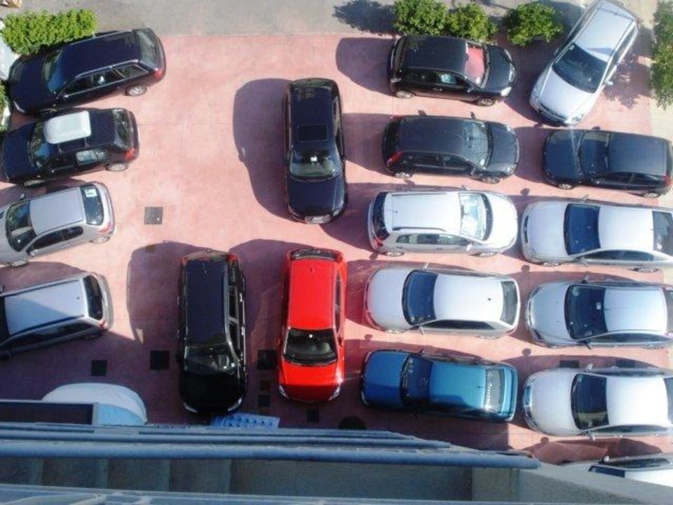 Der Hotelparkplatz Hotel Margherita