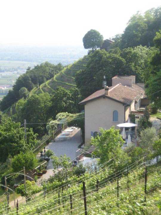 Blick auf Terrasse / Pool Hotel Locanda La Candola