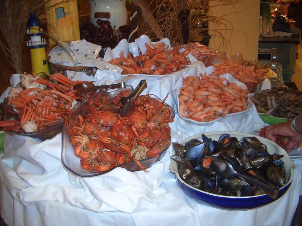 Meeresfrüchte beim Abendessen Hipotels Barrosa Garden
