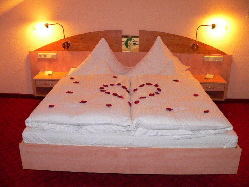 Begrüßung im Zimmer Ferien Hotel Spree-Neiße