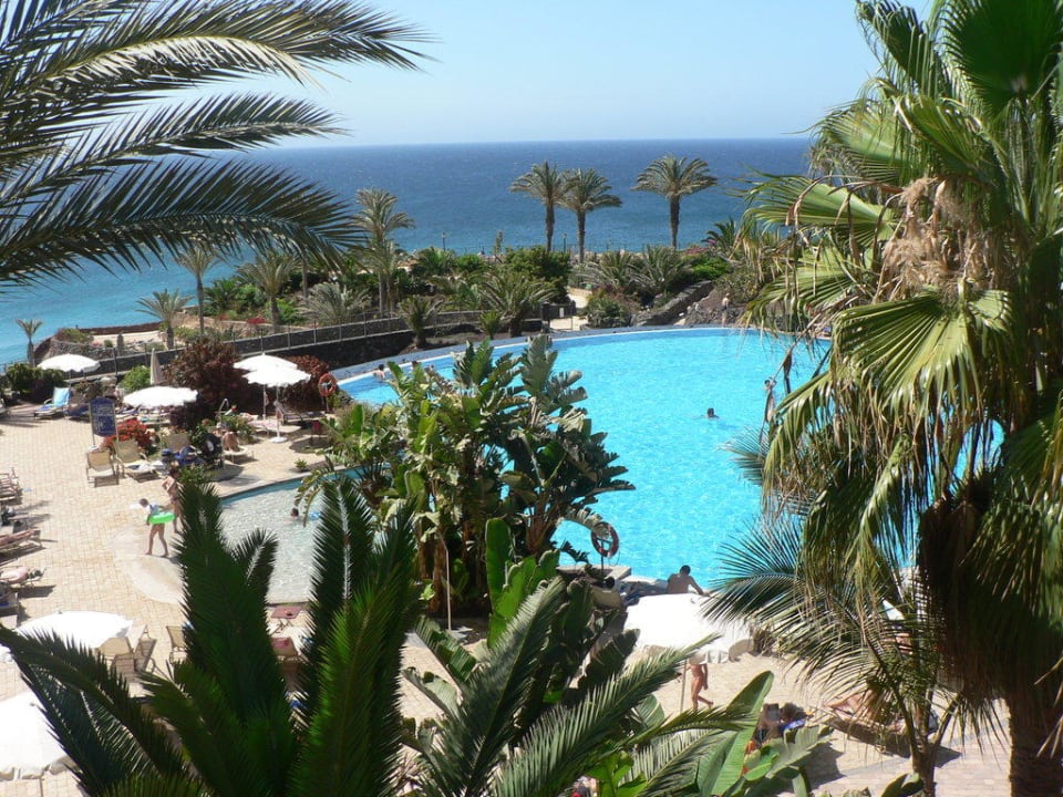 Blick vom Garten auf den Pool R2 Rio Calma Hotel & Spa & Conference