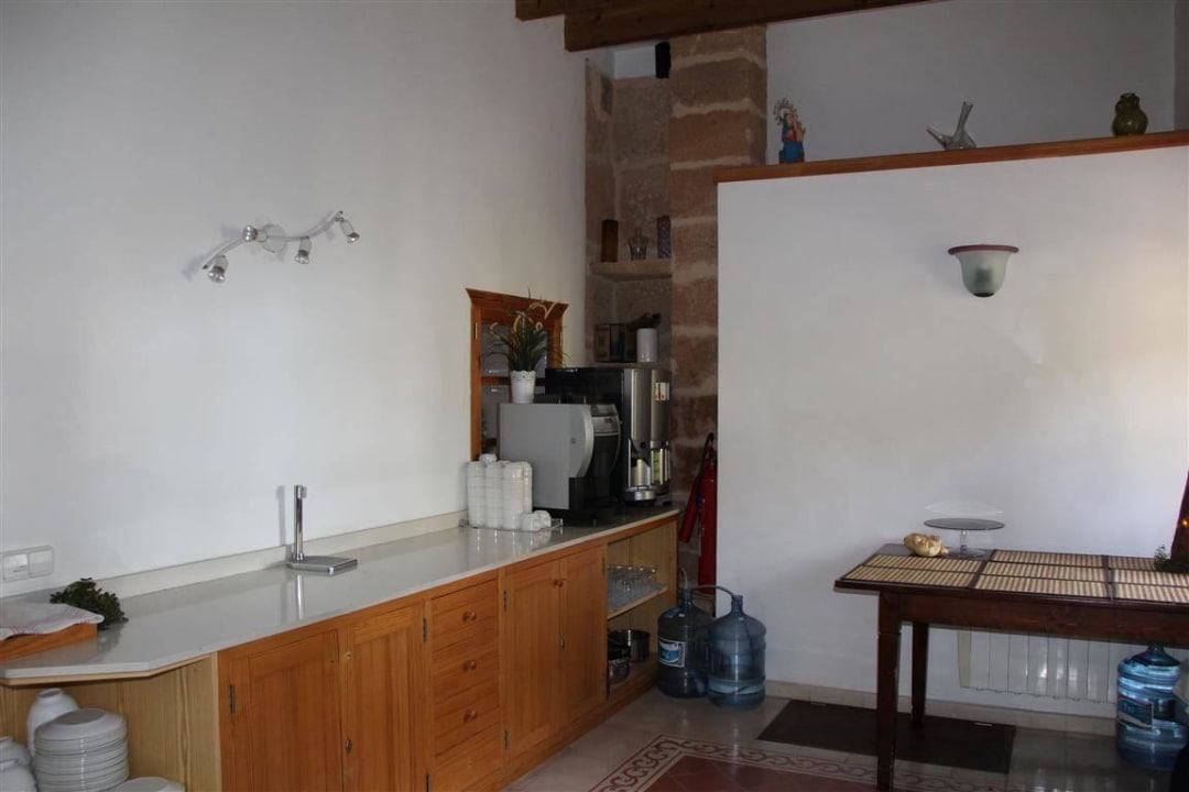 Küche, hier wird das Büffet aufgebaut Petit Hotel Hostatgeria La Victoria