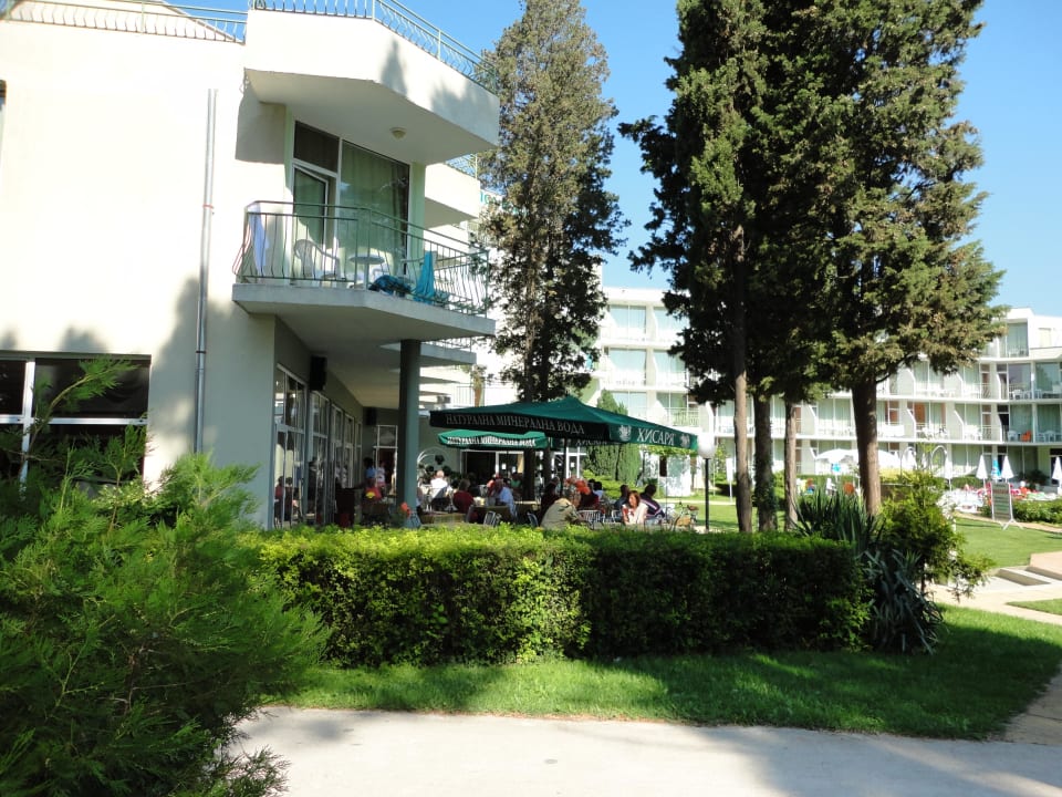 Terrasse vom Restaurant Flamingo Beach Hotel