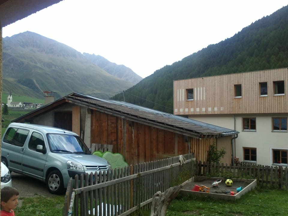Vista dalla sala da pranzo, lato parco giochi Beim Gruber - Urlaub auf dem Bauernhof
