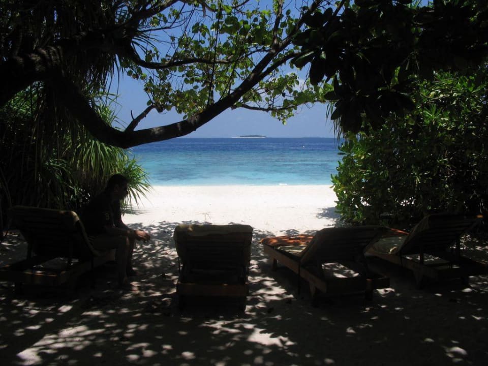 Blick vom Bungalow aus NH Collection Maldives Reethi Resort