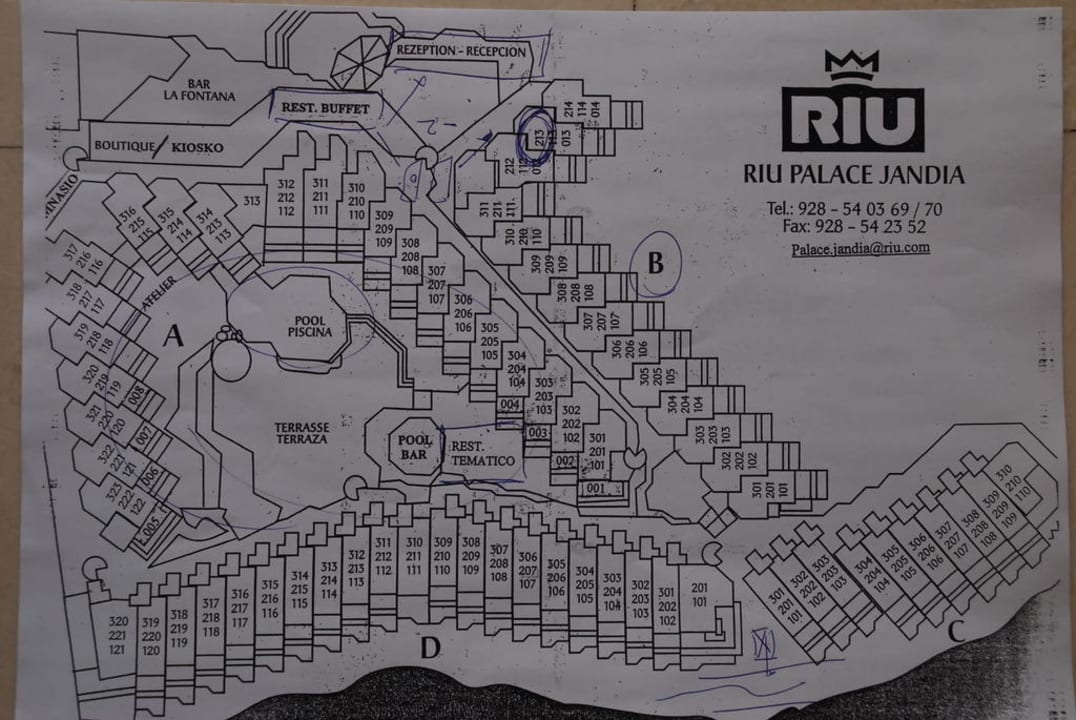 Gesamtplan Hotel Riu Palace Jandia