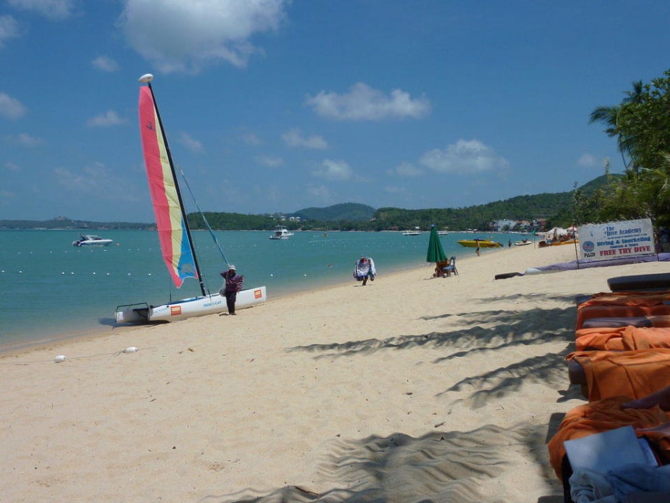 Strand Richtung rechts Bandara Spa Resort & Pool Villas, Samui