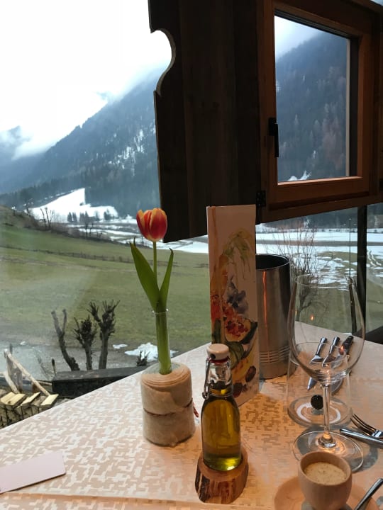 Blick vom Abendtisch Erlebnishotel Waltershof