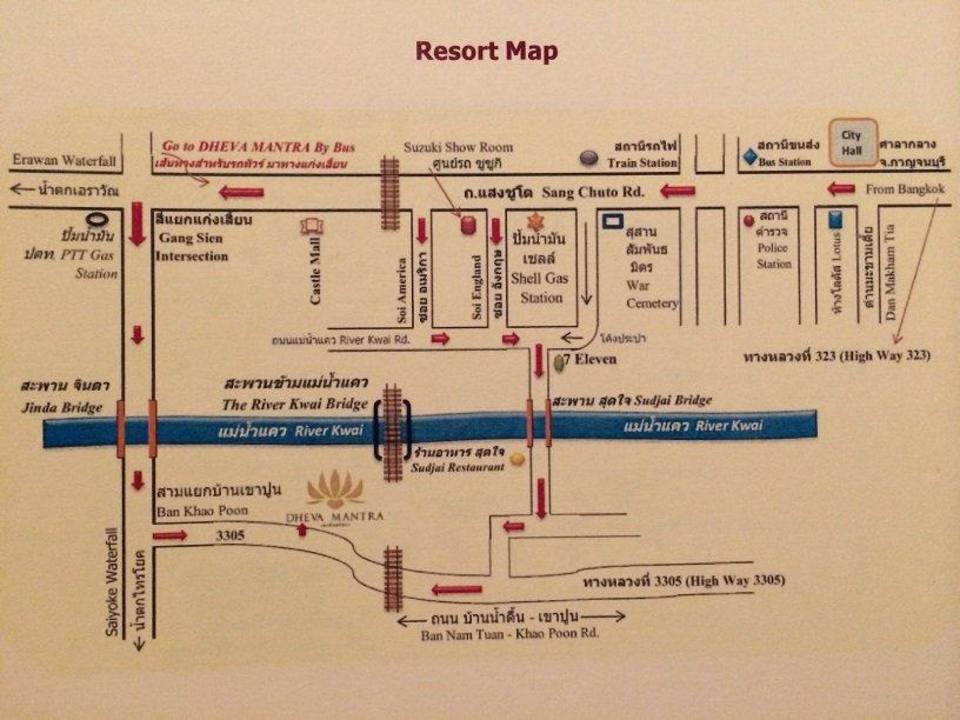 Resort map  Away Kanchanaburi Dheva Mantra Resort & Spa