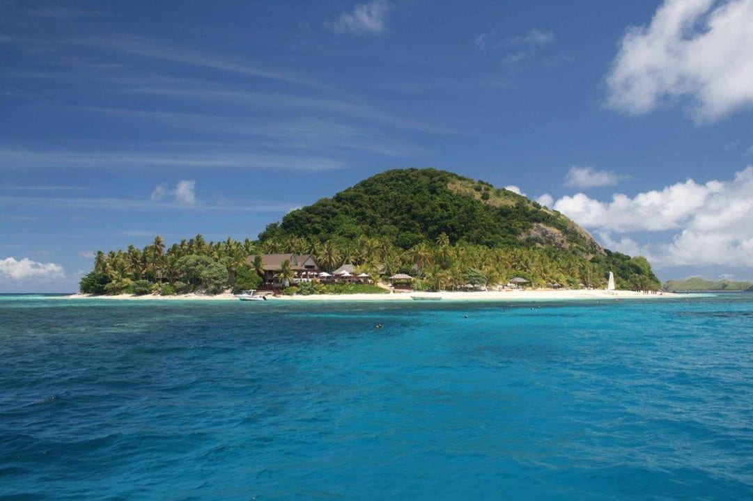 Insel vom Boot aufgenommen Hotel Matamanoa Island Resort