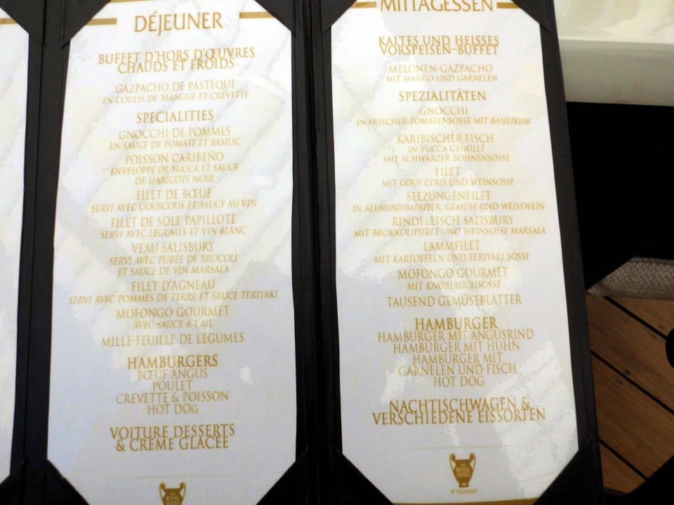 Speisekarte  TRS Turquesa Hotel - Adults only