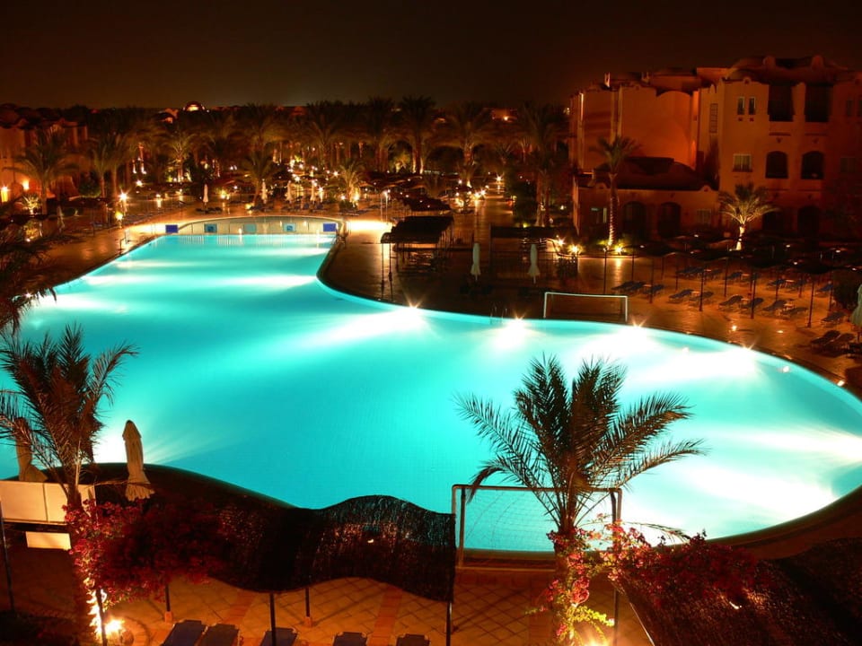 Nachts vom Balkon Jaz Makadi Oasis Resort