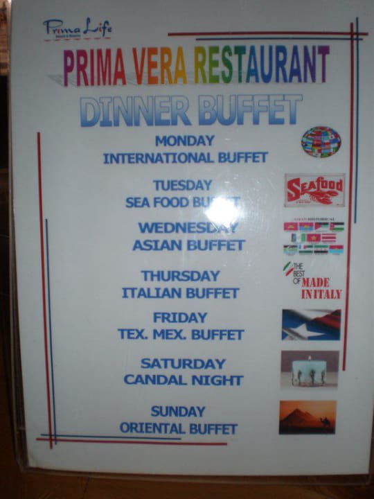 Themenabendplan Prima Life Makadi Resort