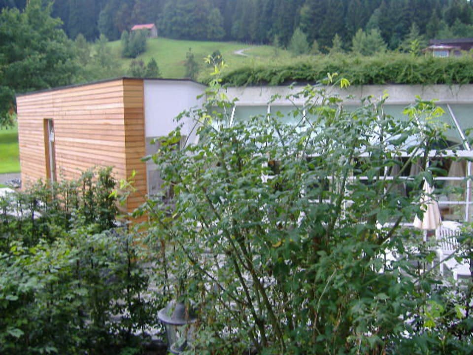 Blick auf Hallenbad Parkhotel Oberstaufen