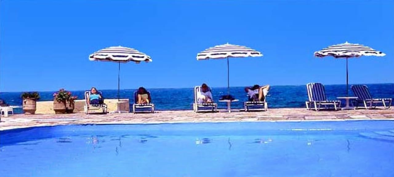 The swimming pool by the sea Porto Sisi Hotel Apartments
