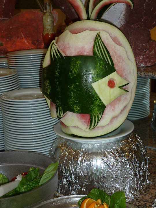 Melone im Restaurant Grand Seker Hotel