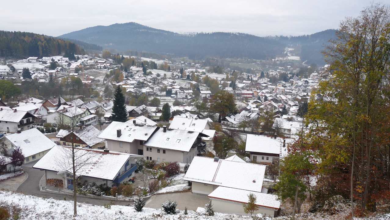 Blick von unserem Zimmer Montara Suites Bodenmais