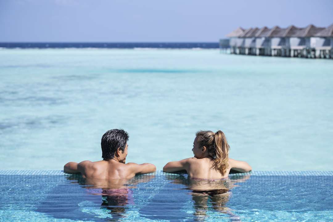 Ausblick Outrigger Maldives Maafushivaru Resort