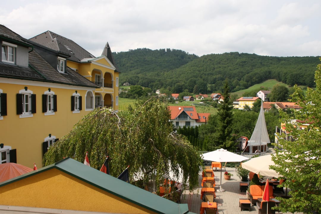 Teil des Ausblickes vom Zimmer Schlössl Hotel Kindl