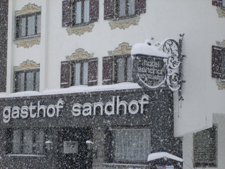Schneesturm in Lech am Arlberg  Hotel Sandhof