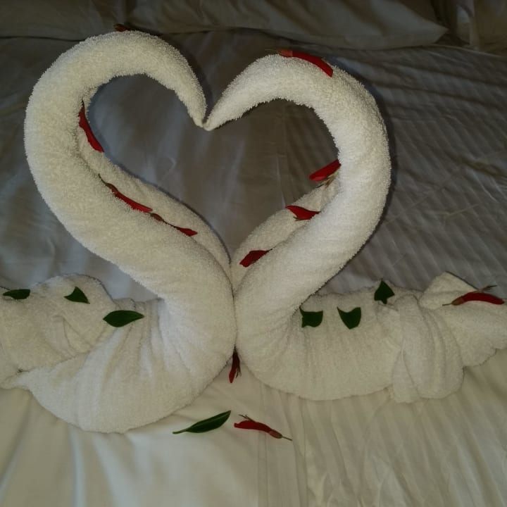 Das erwartete uns immer auf dem Zimmer Makadi Palace