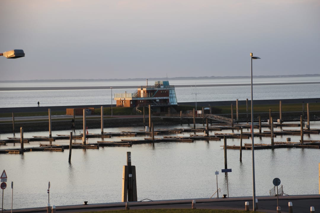 Blick auf den Hafen Hotel Fährhaus