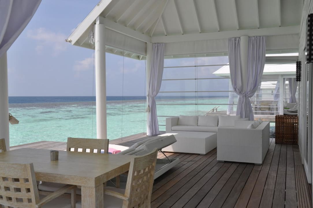 Watervilla Terrasse ananea Diamonds Athuruga