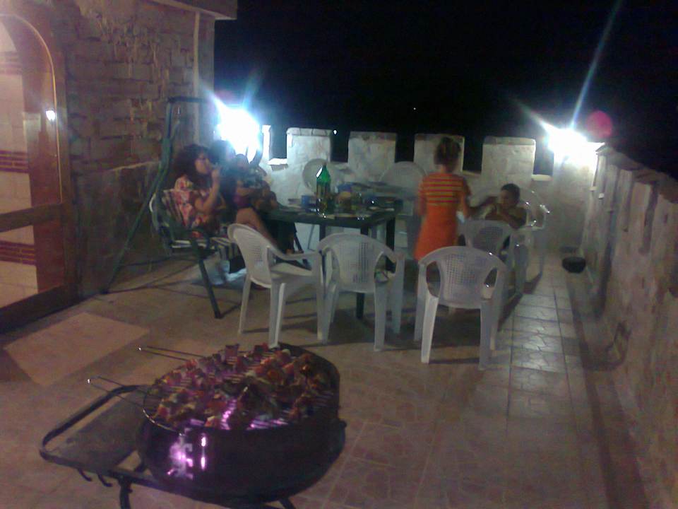 The big terrace at night Villa The Castle of Tervel