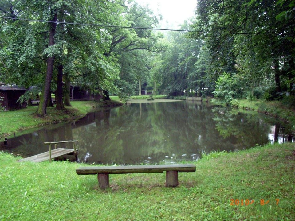 Gegenüberliegender Park Mühlenhotel Schöpstal