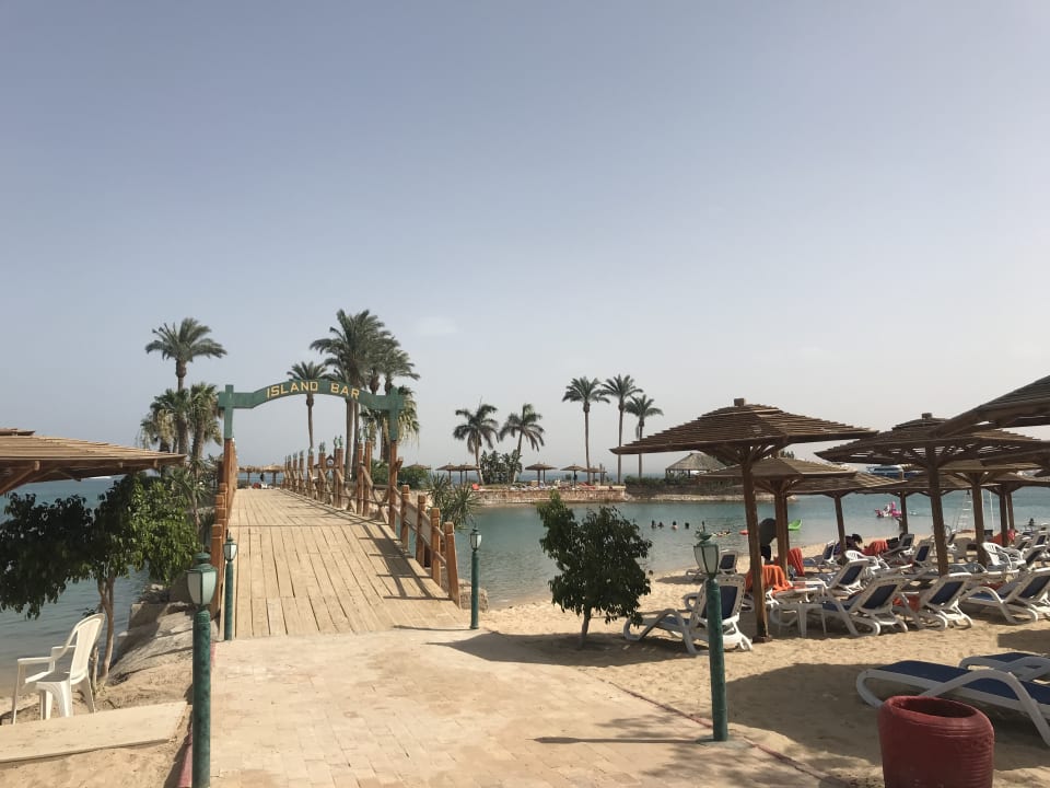 Ausblick auf die Insel  Marriott Hurghada Beach Resort