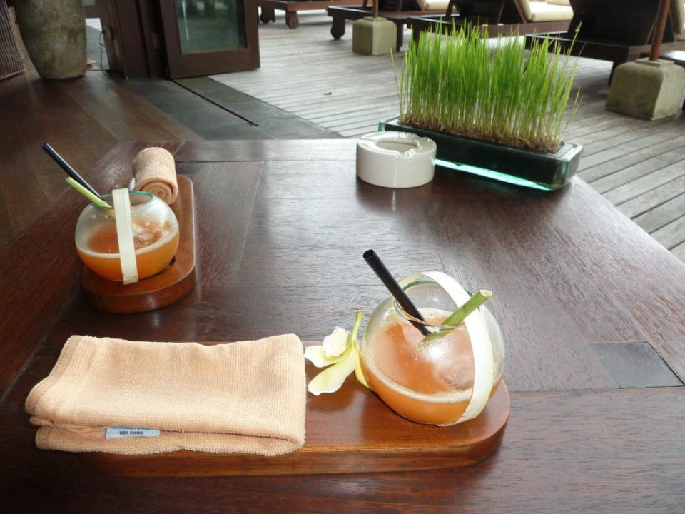 Begruessungsdrink Hanging Gardens of Bali