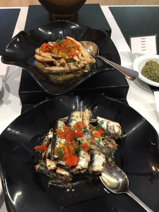 Marinierter Fisch Gemüse und  Hipotels La Geria