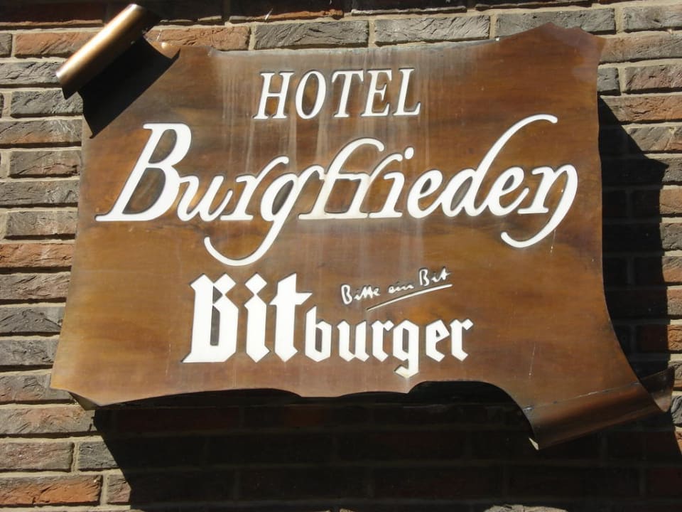 Muurtekst van het hotel Hotel Burgfrieden